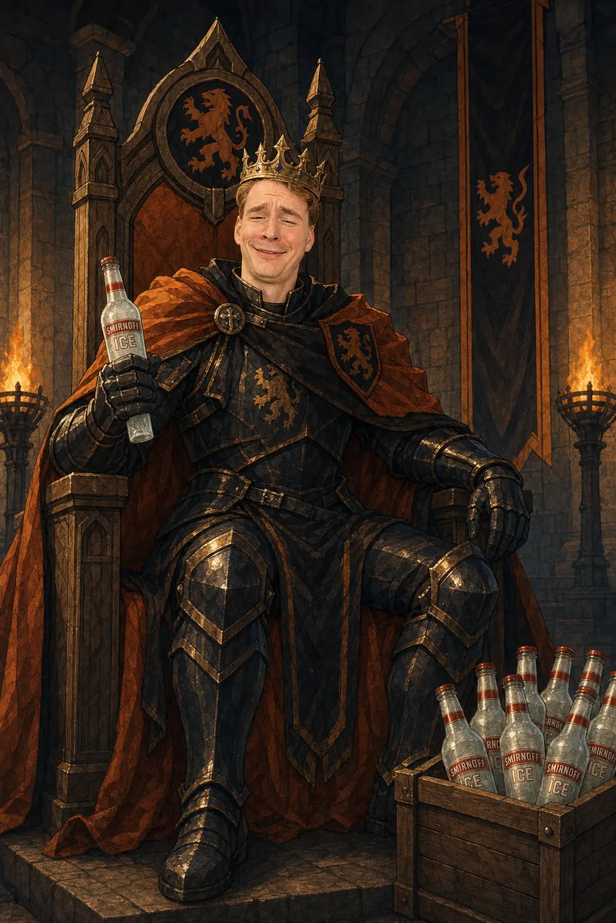 Ridder Jorrit op zijn troon